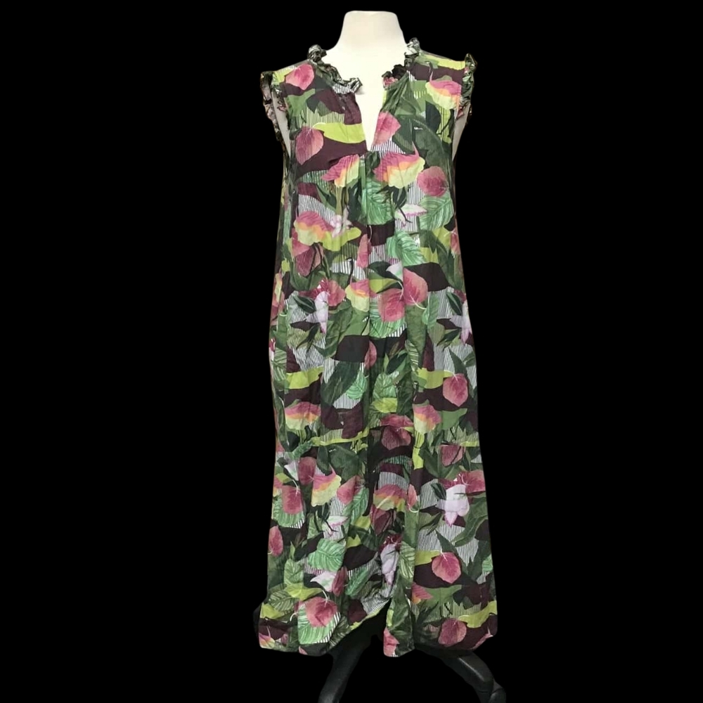 Chepe 100% cotton Italian made pockets maxi dress